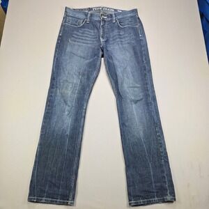 Pepe Jeans London Straight Leg Distressed Medium Wash Blue Denim Mens 34x33